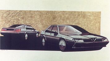 Pininfarina Alfa 164 design sketch