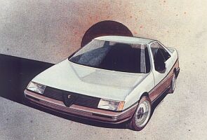 Pininfarina Alfa 164 design sketch