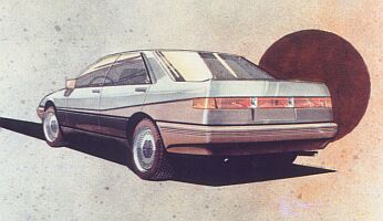 Pininfarina Alfa 164 design sketch