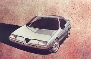 Pininfarina Alfa 164 design sketch