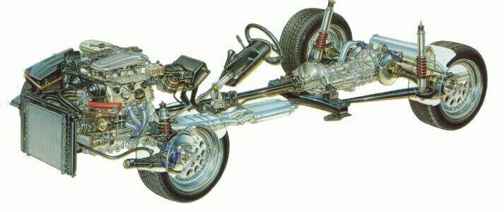 Alfa Romeo SZ chassis and drivetrain