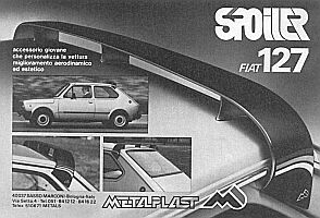 An advert for a 127 roof spoiler from 1979