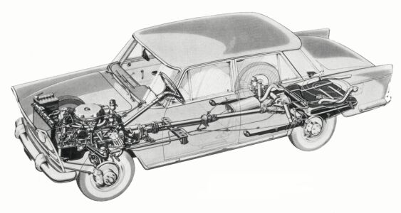 Fiat 2300 cutaway drawing