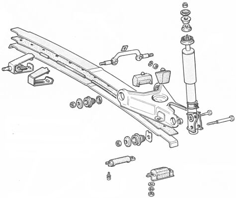 Fiat 128 rear suspension