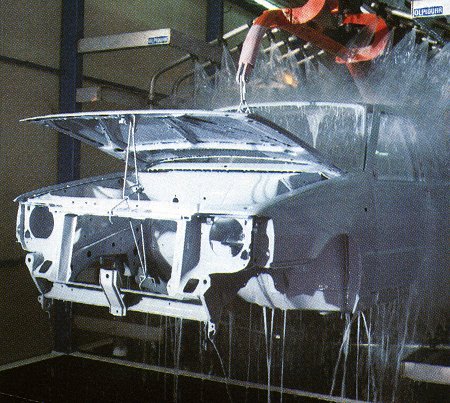 Fiat Uno painting process