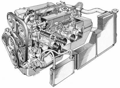 Ritmo 130TC engine cutaway