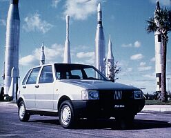 The Fiat Uno at its world launch at Cape Canaveral