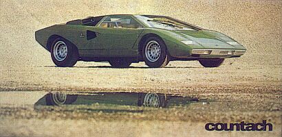 Lamborghini Countach brochure (note the pre-series windows !)