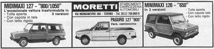 Moretti advert fom 1979