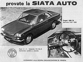 Siata 1500TS advertisement from 1963 - Click for larger image