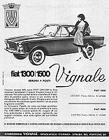 Vignale Fiat 1300/1500 adverisement - click for a larger image
