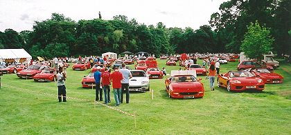 A field full of mixed Ferraris